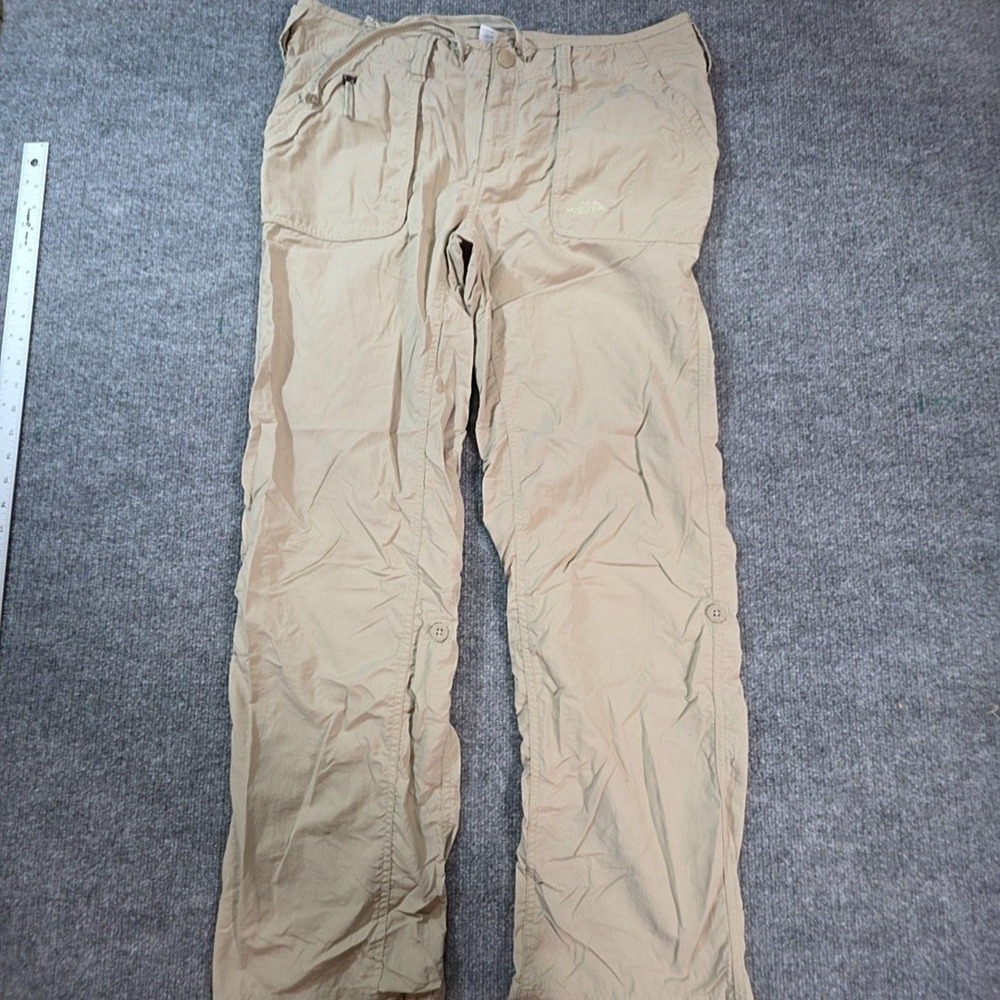 The North Face Pants Womens 14 Beige Hiking Khakis Convertible Nylon Outdoor